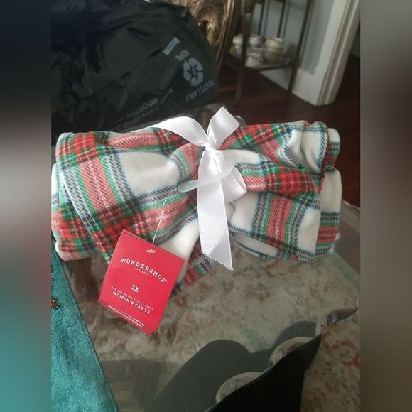 The Wondershop Holiday Plaid Fleece Pajama Lounge Pants NWT Plus Size 3X - Picture 3 of 5